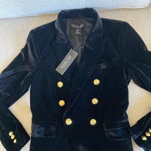 Stunning Black Velvet Rachel Zoe Blazer, Size S